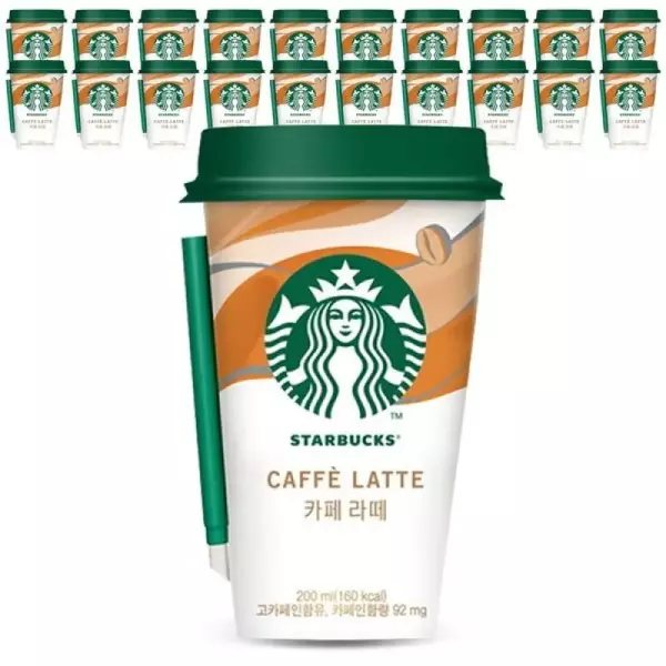 스타벅스 카페라떼 컵커피 200ml 20컵+아이스포장