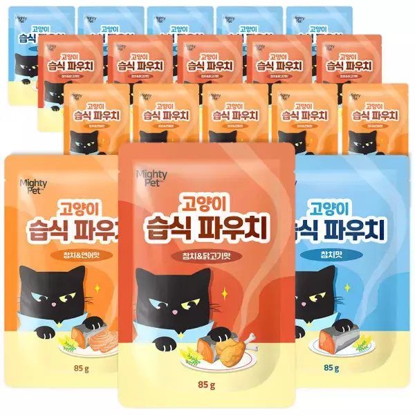 마이티펫 고양이 습식사료 캣 파우치 85g 20개