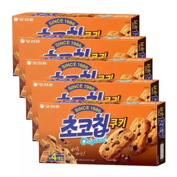 오리온 초코칩 쿠키 256g 5개